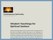 Tablet Screenshot of contemporaryspirituality.net